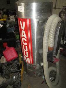 lot 1 image: Portable Commercial Canister Style coin operated Vacuum cleaner with attachmentsaccessories shown. functionality is unknown