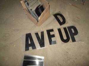 lot 133 image: Box of clear billboard lettering...