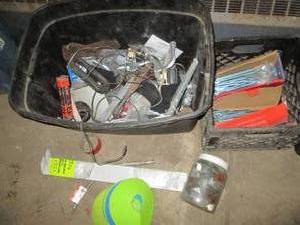 lot 174 image: Large number of power stud Fasteners and heavy duty staples plus loads of other hardware supplies