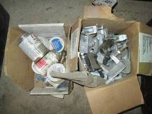 lot 177 image: 34 bar clamps and soldering supplies