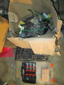 lot 201 image: Box of Assorted automotive parts, hardware organizers and more