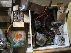 lot 221 image: Small motor Assortment and misc home improvement supplies
