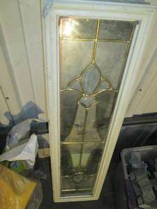 lot 231 image: New Dual pane stained glass casement window approx 10in37 58in