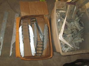 lot 232 image: Tote of metal framing brackets