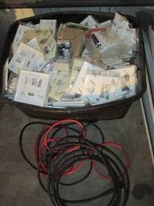 lot 233 image: Tote containing a large variety of outlet and light switch plates