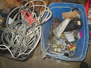lot 248 image: (2) totes of electrical supplies and assorted wire