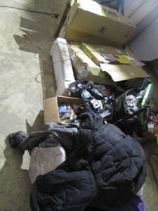 lot 156 image: Samsung microwave trim kits, fall prevention window guard, space heater, RC car, rubber crafting stamps, PVC and other plumbing supplies