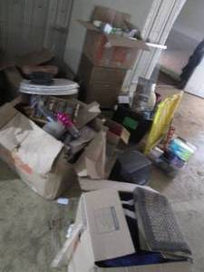 lot 158 image: Massive lot with small Kitchen appliances and supplies, blankets, paint supplies and other household and home improvement items