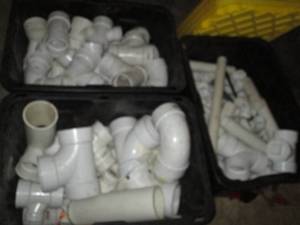 lot 169 image: 3-heavy duty storage totes of assorted PVC