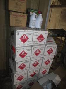 lot 269 image: Multiple cases of Ethy-Gen II concentrate plus latex free xl beard covers and foam corner protectors