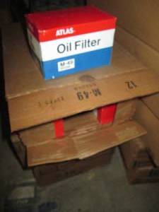 lot 294 image: Multiple case lot of Atlas Oil Filters M-49