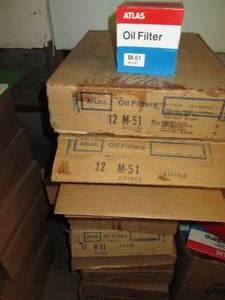 lot 297 image: 6- case lot of Atlas Oil Filters M-51