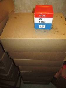 lot 306 image: 9-open case lot of Atlas Oil Filters M-56