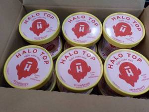 12 Halo Top Individual Strawberry Cake Mix- just add water and microwave