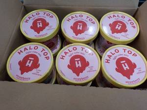12 Halo Top Individual Strawberry Cake Mix- just add water and microwave