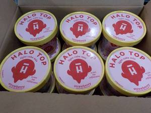 12 Halo Top Individual Strawberry Cake Mix- just add water and microwave