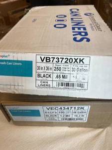 lot 46 image: 2 Cases Mixed Size Novaplus Trash Can Liners - Black