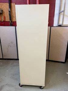 lot 76 image: Super Nice Heavy Duty Rolling 4-Shelf Display Storage Supply Shelving Unit Cart - Good Condition Wheels Move Slow...