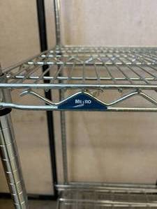 lot 78 image: Metro Heavy Duty 2 Rack Shelf Stainless Steel Mobile Wire Transport Storage Cart Truck NSF - In Good Condition 69.5 x 24 x 62.5