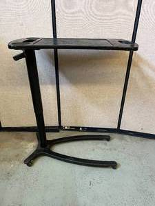 lot 85 image: Hill-Rom Height Adjustable Overbed Table - Black - Could Use A Good Clean Up However Works Good...&nbsp