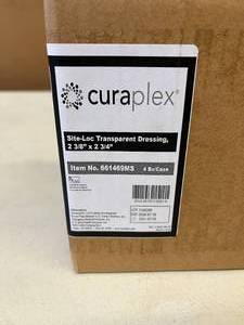 lot 120 image: MSRP $200  1 Case (400 each) NEW Curaplex 661469MS 2 38 x 2 34 Site-Loc Transparent Dressing - Expiration 724