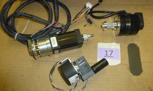 lot 17 image: 2 new stepper motors and a KNF pump