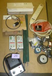 lot 29 image: Misc group of items - Devicenet, counter displays, rollers etc