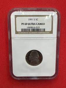 1991-S PF69 Ultra Cameo Jefferson Nickel