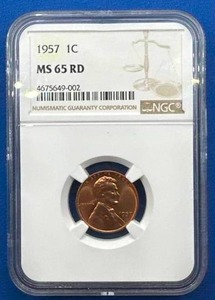 1957 MS65 Lincoln Cent