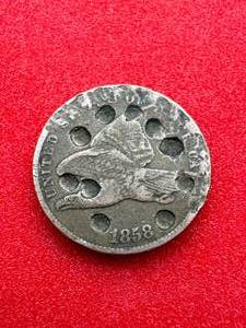 1858 Flying Eagle Cent with Original Stamp Pock Marks