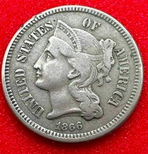 1866 Three Cent Nickel