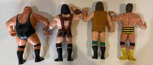 lot 12 image: King Kong Bundy, Cowboy Bob Orton, Hercules Hernandez, and Killer Bees 1985 and 1987 WWF Wrestling Titan Sports Vintage 8 Action Figures Lot