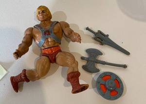 lot 27 image: He-Man 1981 Soft Head Masters of the Universe Vintage Toy Figurine