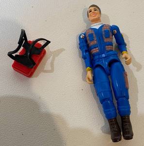 lot 64 image: 1983 A-Team Hannibal Smith Vintage Toy Figurine with Backpack