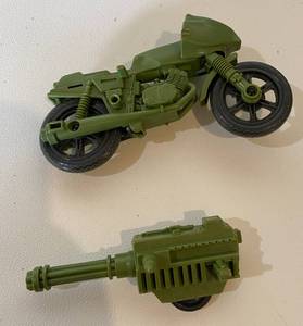 lot 62 image: GI Joe Rapid Fire Motorcycle (RAM) with Sidecard Vintage Toy
