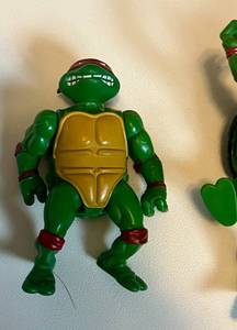 lot 29A image: (3) TMNT Action Figures - (2) Rafael and (1) Donatello - Vintage Teenage Mutant Ninja Turtles Toys