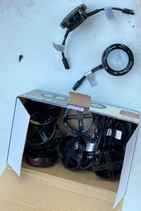 lot 33 image: Halogen puck lights only 2 in box