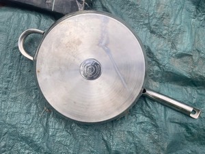 lot 57 image: Stainless steel cooker with glass lid