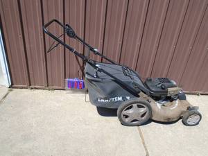 Craftsman high wheel mower with bag. Used condition. Tested & works. As shown.