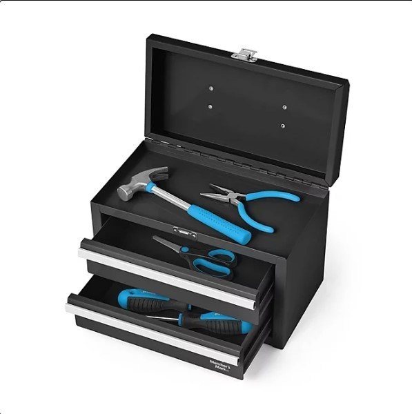 lot 179 image: NEW Members Mark 11 Toolbox With 5-Piece Tool Set - Black