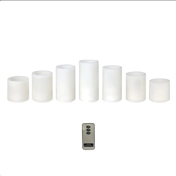 lot 202 image: NEW Members Mark 7-Piece Flameless LED Candles