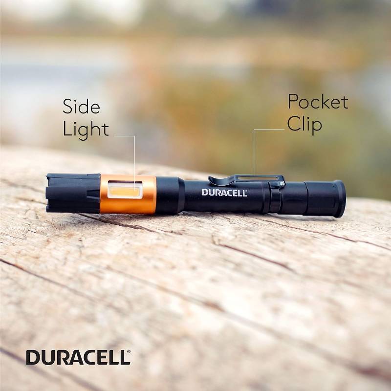 lot 209 image: NEW Duracell 100 Lumen LED Pen Light  Ultra-Light Compact Design w 4 Modes and 2-AAA Batteries Included