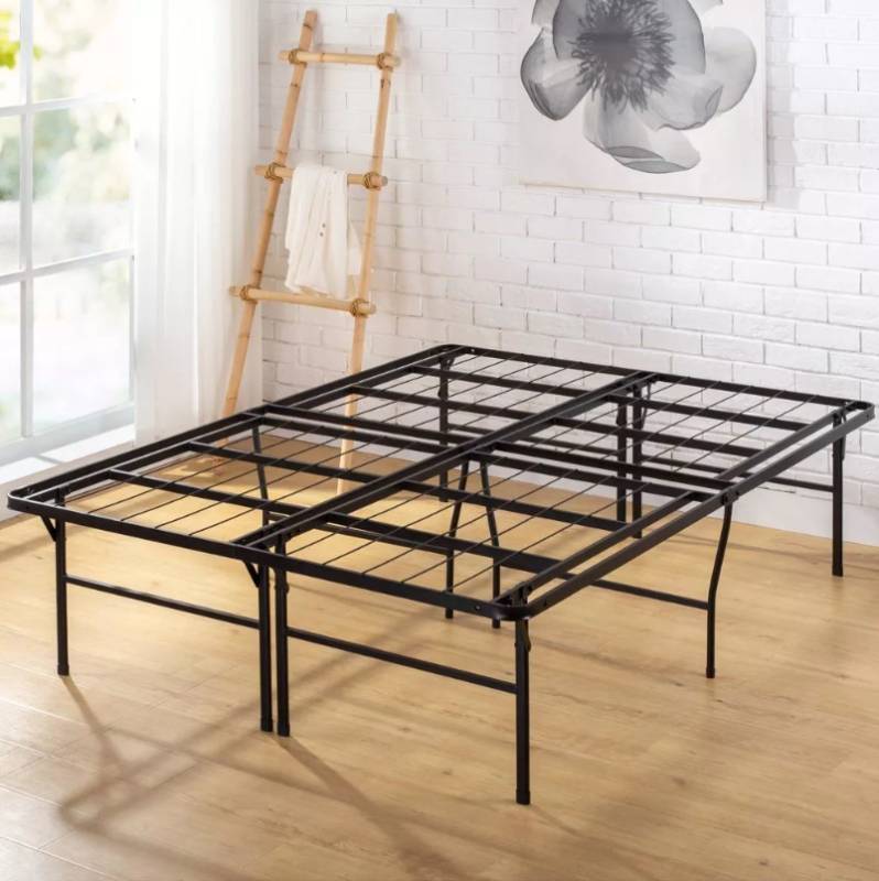 lot 216 image: NEW Zinus 18 Casey Steel Premium SmartBase Metal Bed Frame - FULL