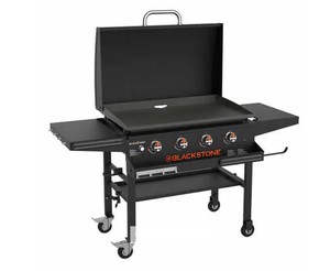lot 103 image: NEW Blackstone 36in. Griddle with Hood & Front Shelf - Costco Exclusive