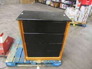 lot 244 image: USED Four Drawer Wooden Dresser