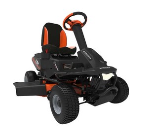 lot 99 image: Yardforce 56v LFP Battery Powered Riding Mower - Used with minor damage to seat - Works Great