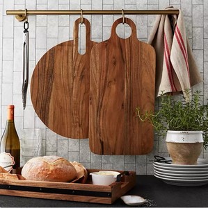 lot 270 image: NEW Members Mark Acacia Wood Charcuterie Boards, Set of 2