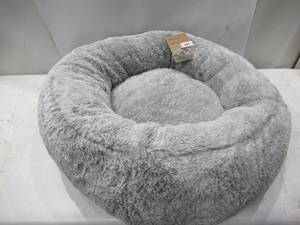 lot 284 image: NEW  Renue Sloped Donut Pet Bed, 35 X 34 in - Rabbit Grey