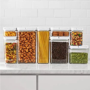 lot 296 image: NEW  New Lower Price Members Mark 8-Piece Fliplock Pantry Storage