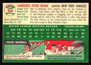 lot 1 image: 1954 Topps Yogi Berra #50 - Very Nice Condition